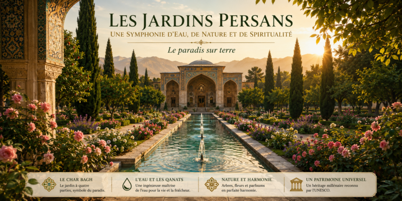 Les jardins persans : une symphonie d'eau, de nature et de spiritualité