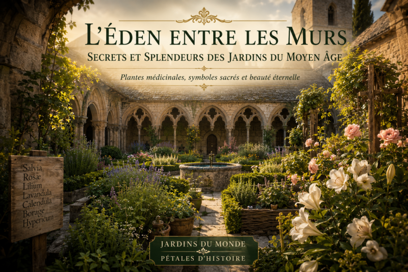 Jardin monastique dans un cloître