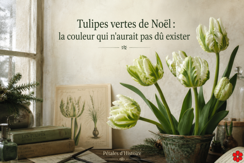 Tulipes vertes de Noël : la couleur qui n'aurait pas dû exister