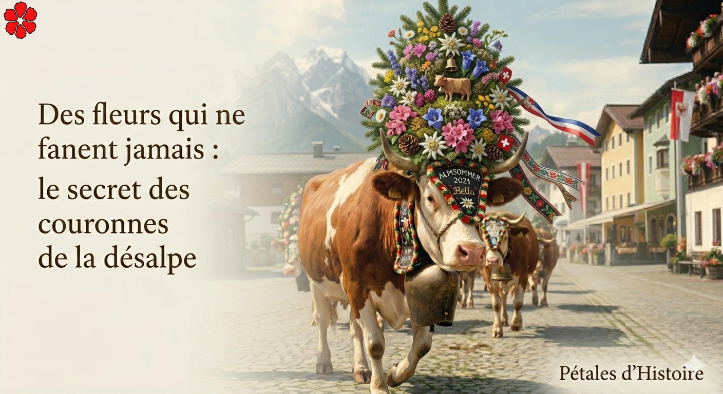 Des fleurs qui ne fanent jamais : le secret des couronnes de la désalpe