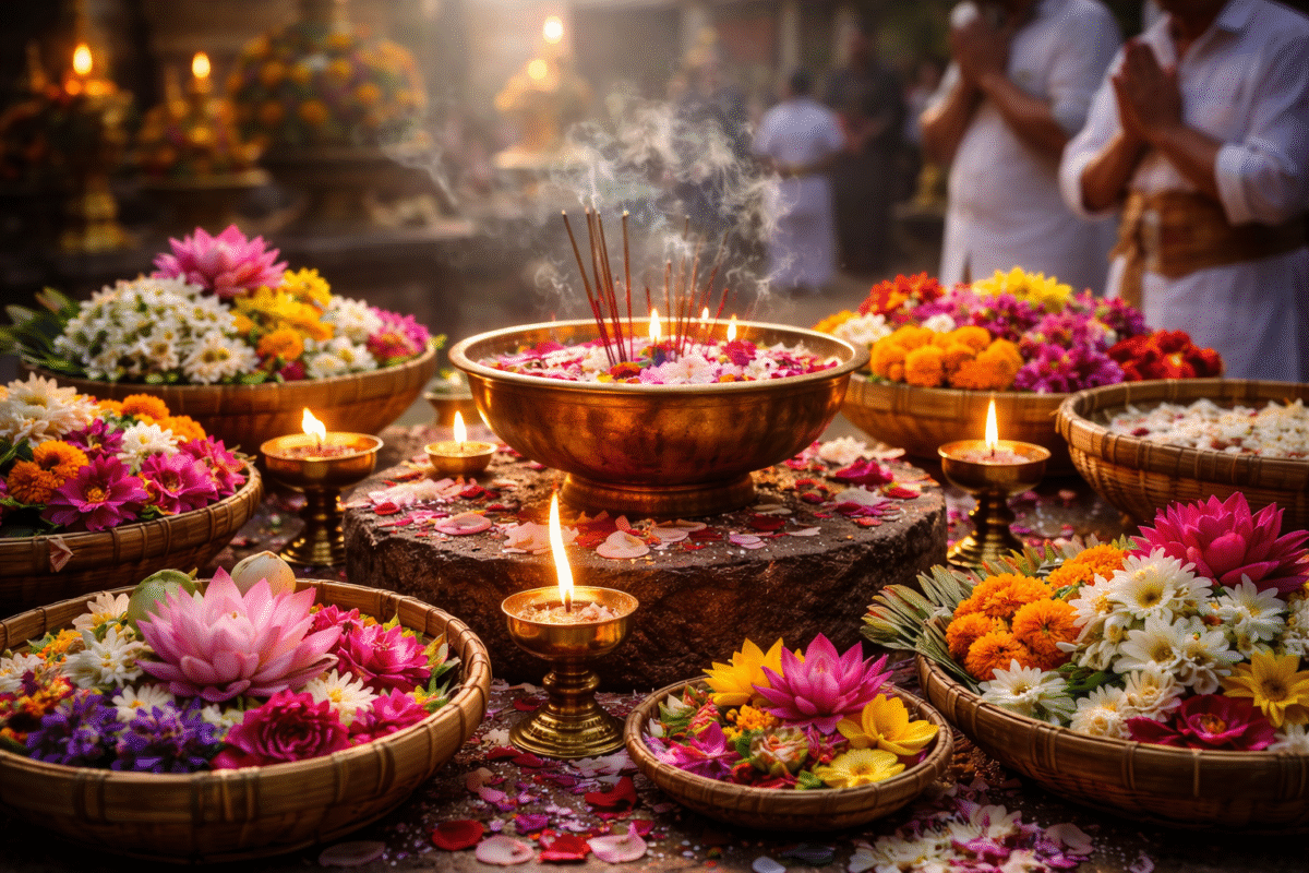 fleurs et traditions, rituel floral et symbolisme