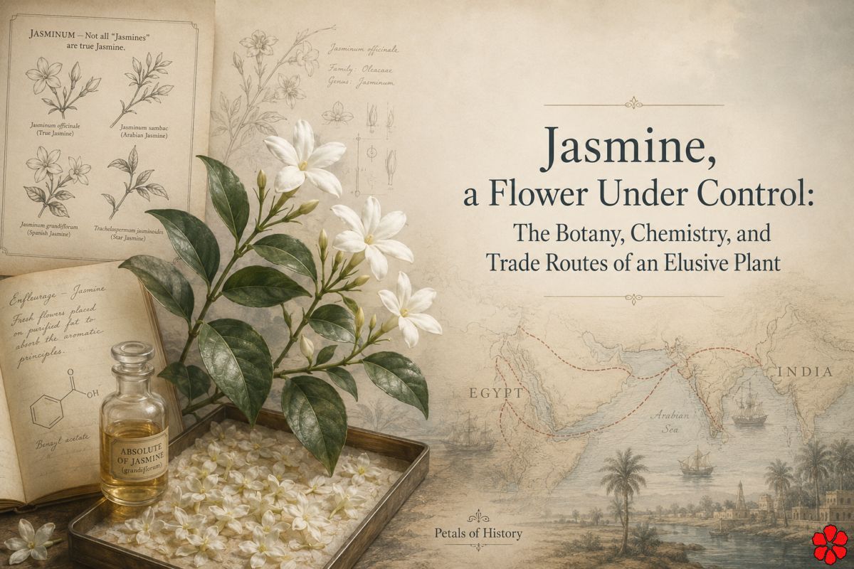 Jasmine, a Flower Under Control: The Botany, Chemistry, and Trade Routes of an Elusive Plant